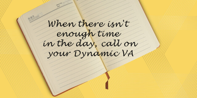 When there isn’t enough time in the day,